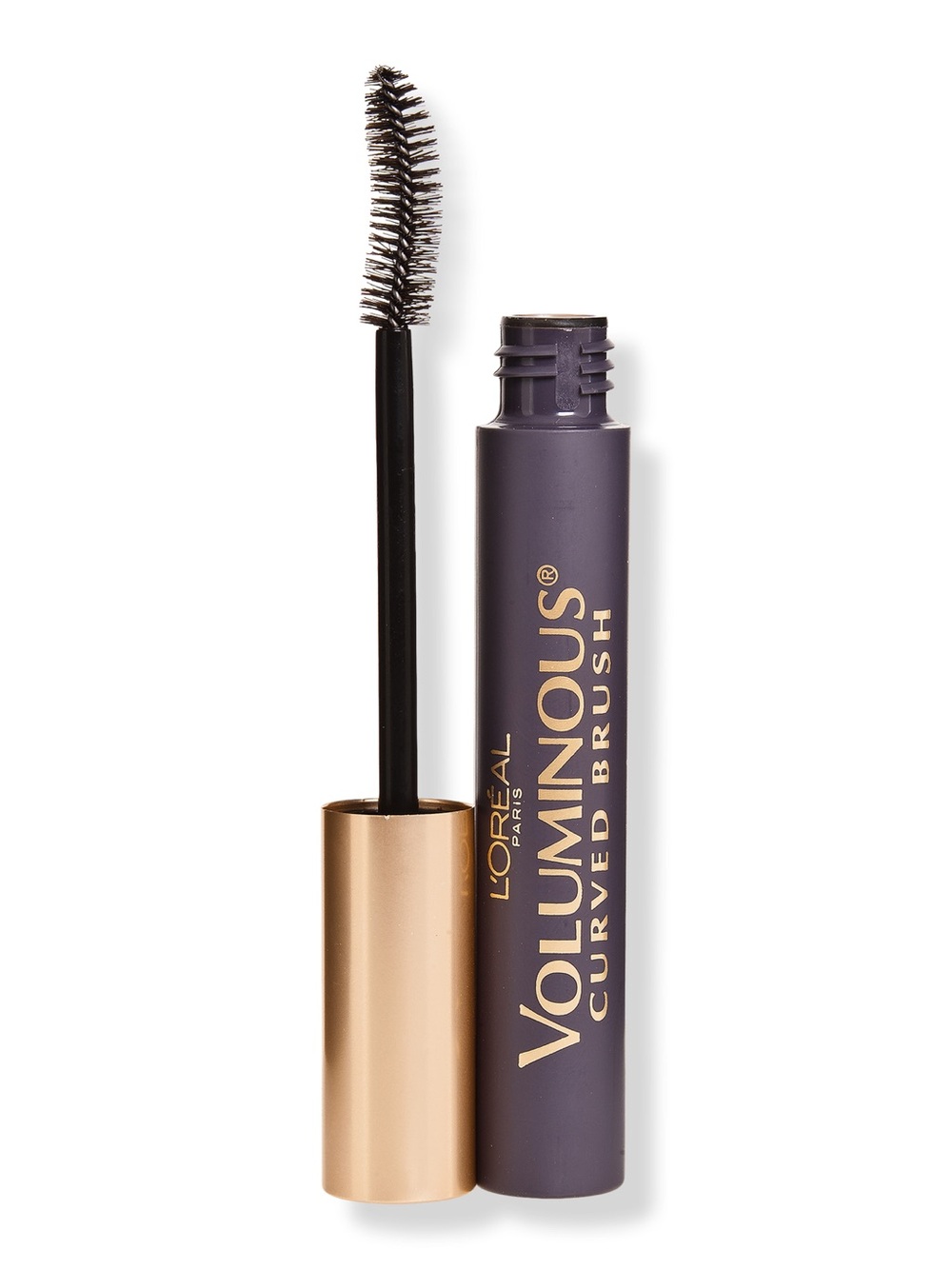 L'Oréal Voluminous Curved Brush Mascara — Deep Purple with Gold Cap
